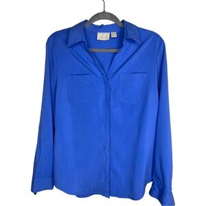 Chico's Cobalt Blue Button-Front Shirt